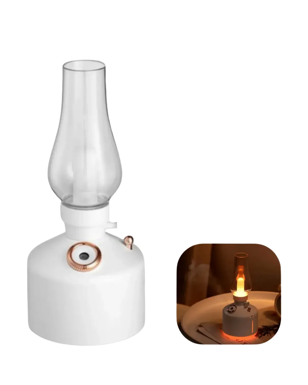 280 ml Retro Tasarım LED Işıklı USB Nemlendirici Aroma Difüzör