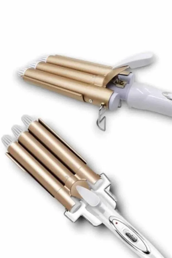 Saç Şekillendirici Wag Maşa Üçlü Yüksek Isı Ayarlı Seramik Kaplama