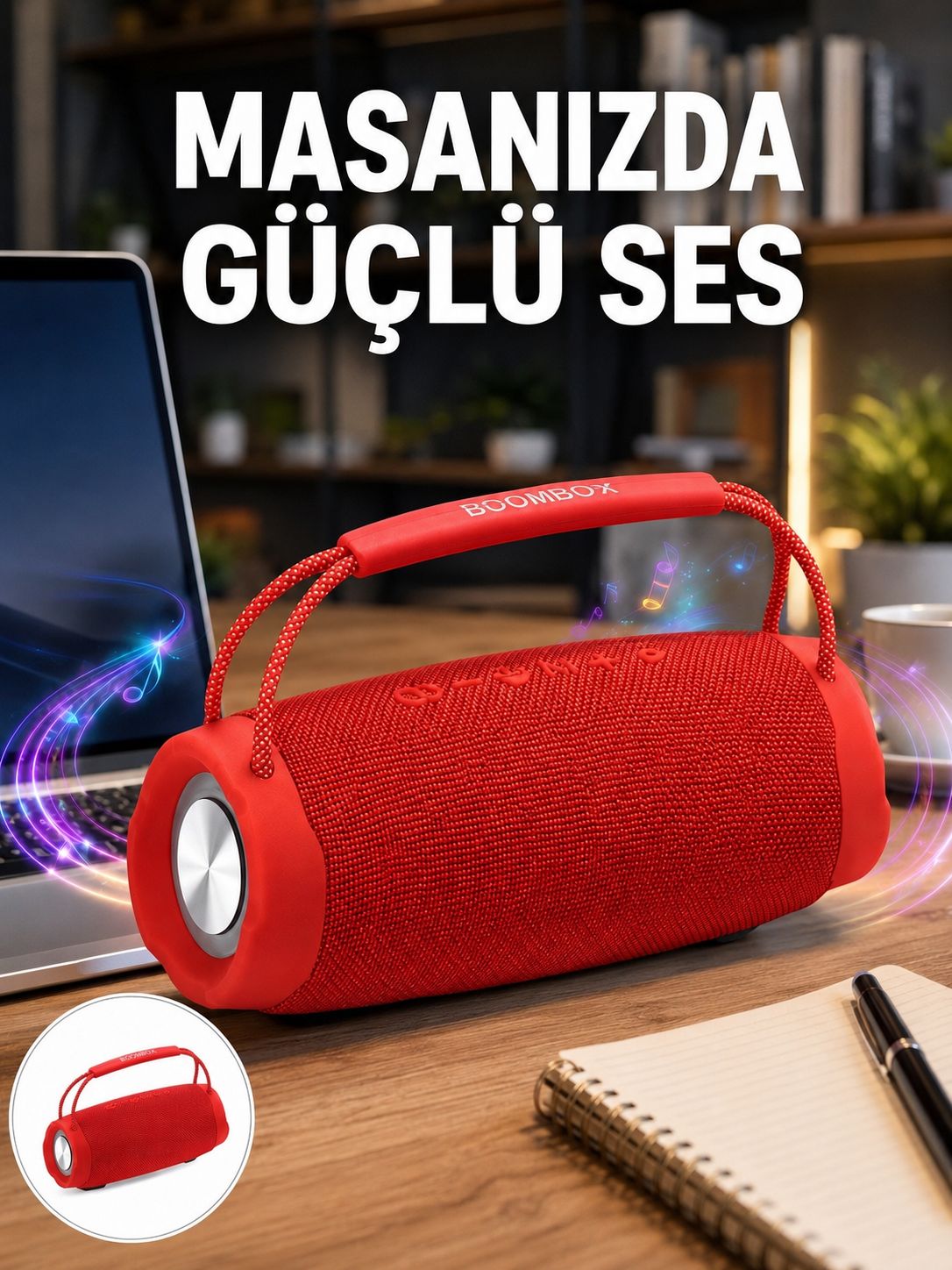 10W Güçlü Stereo Ses Sunan IPX6 Bluetooth Hoparlör