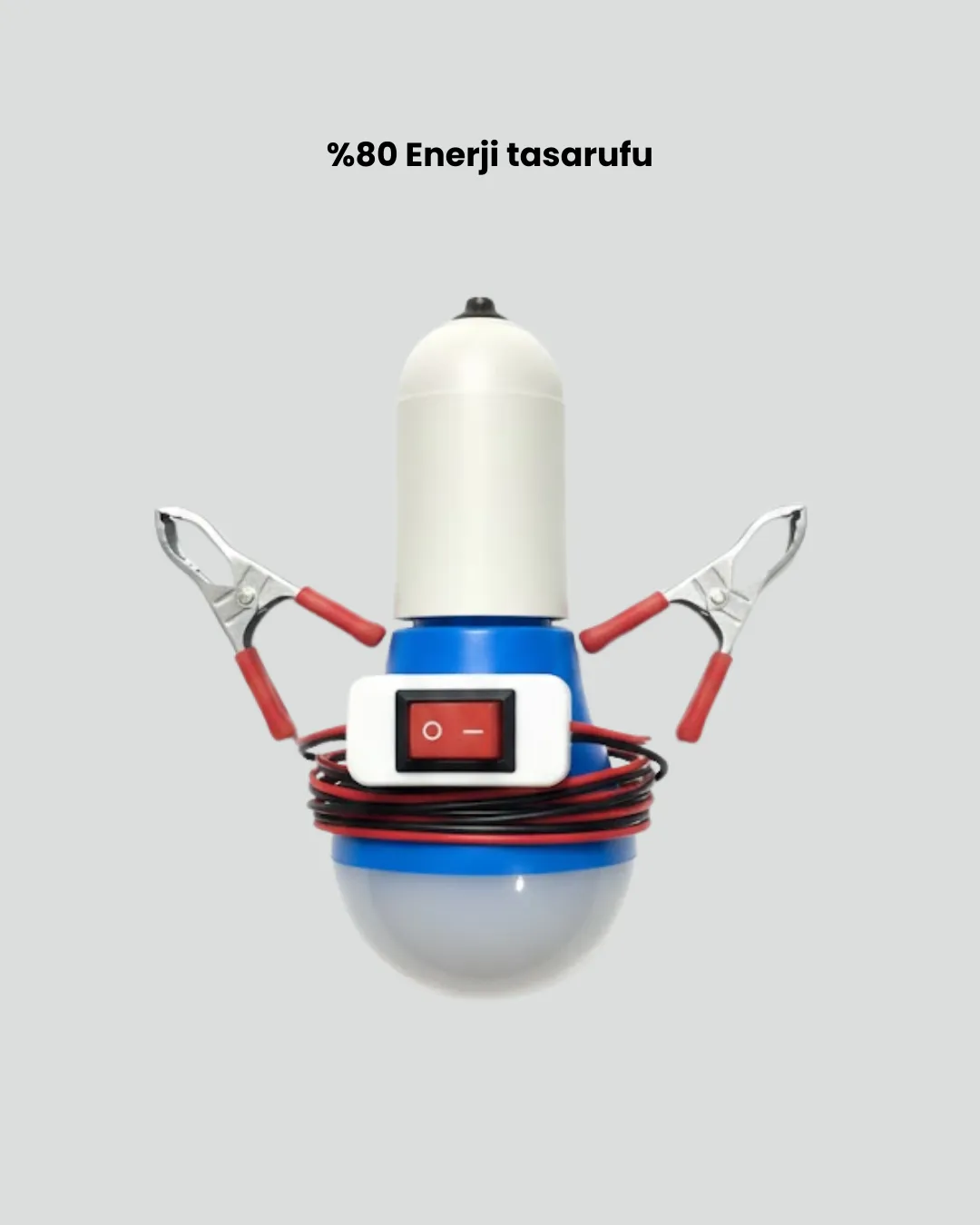 12V LED Ampul Anahtarlı Kablolu Pratik Aydınlatma