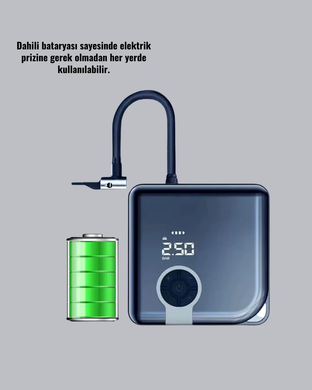 Type-C Şarj Girişli Taşınabilir Elektrikli Hava Pompası