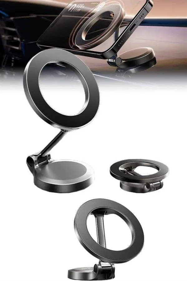 Magsafe Telefon Tutucu 360 Dönebilen Ayarlanabilir Araç İçi Tutucu