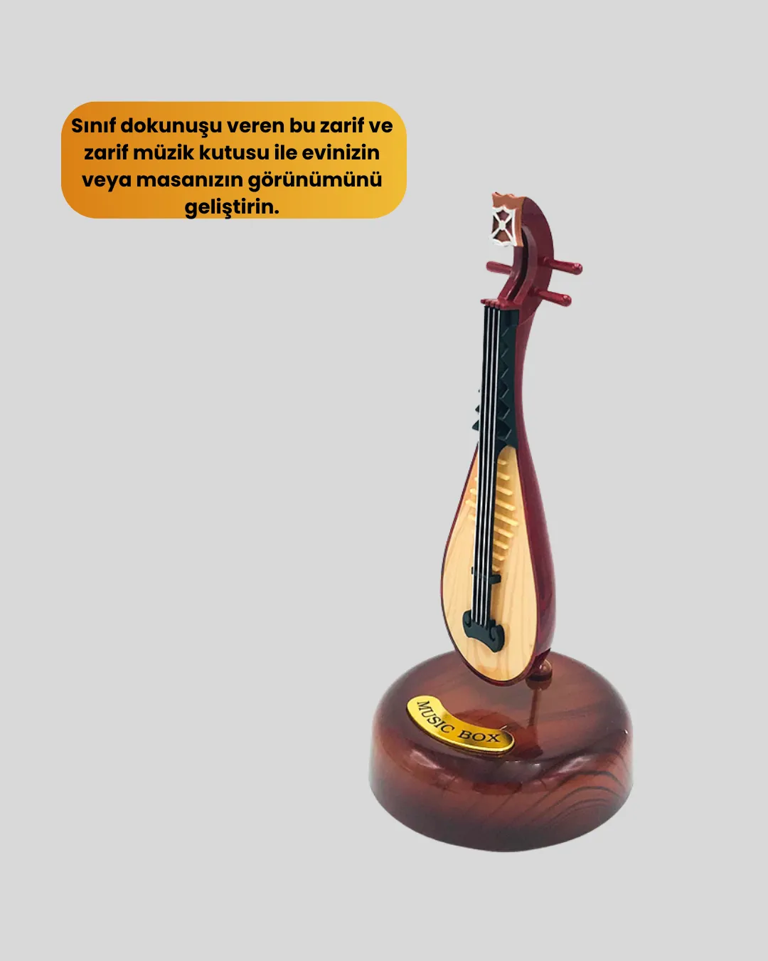 Enstrüman Şeklinde Müzik Kutusu Lüt Tasarım Melodious Music