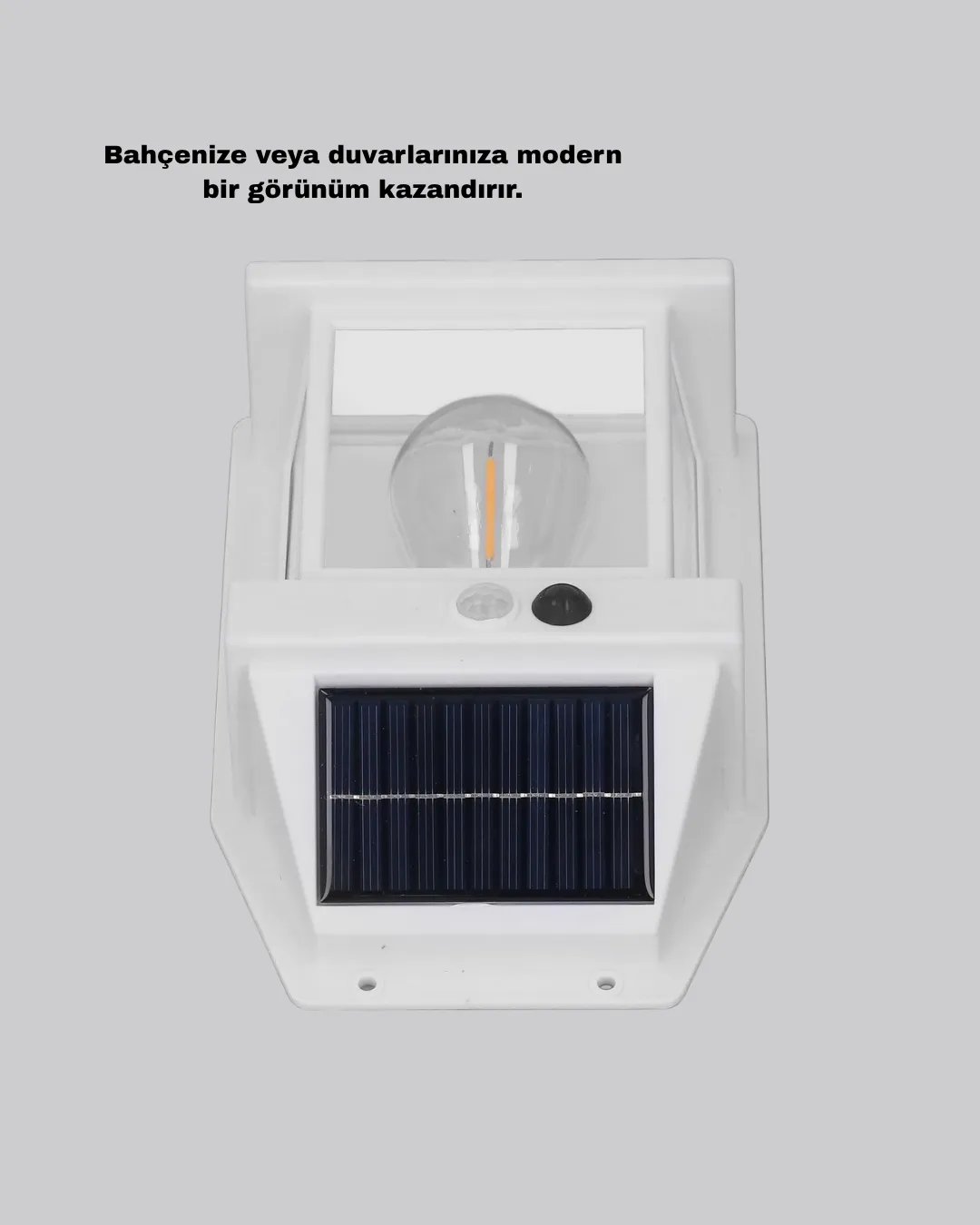 Solar Sensörlü Dış Mekan Lamba 3 Işık Modlu ve IP65 Dayanıklı