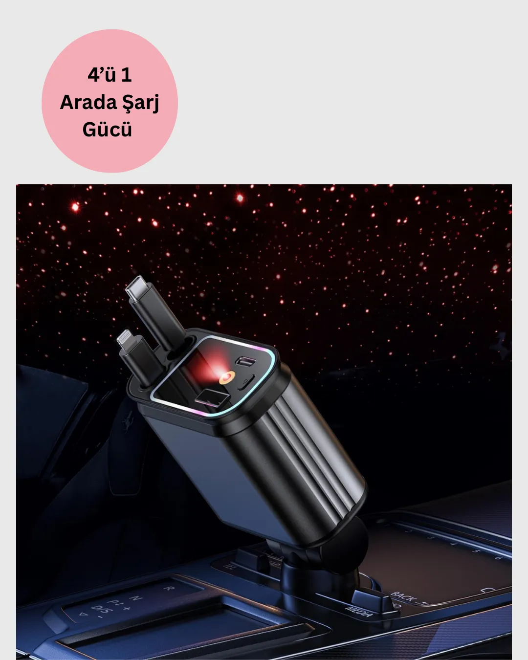 Renault, Peugeot, Citroen, Fiat Araçlar için Hızlı Şarjlı Araç Çakmaklık Adaptörü