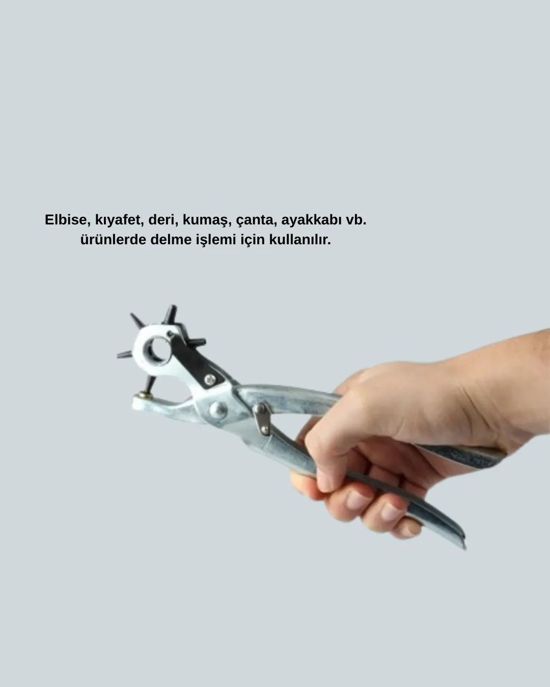 Kemer Delme Pensesi Çok Amaçlı 6 Farklı Delik Boyu Ayarlı Deri Delme Aleti