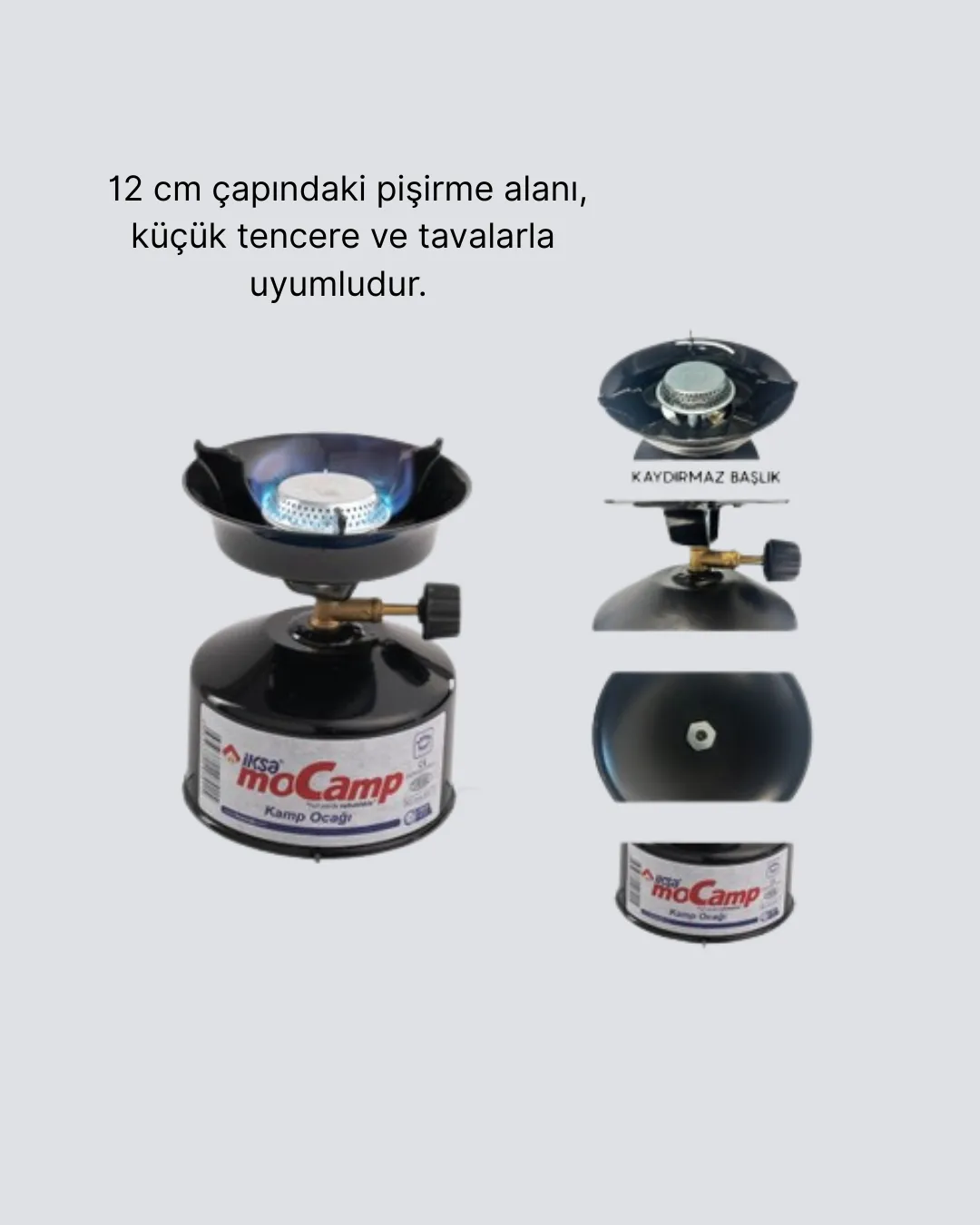 Kompakt Kamp Ocağı Seti Gaz Tüplü Ayarlanabilir Alevli 400g Hafif Tasarım