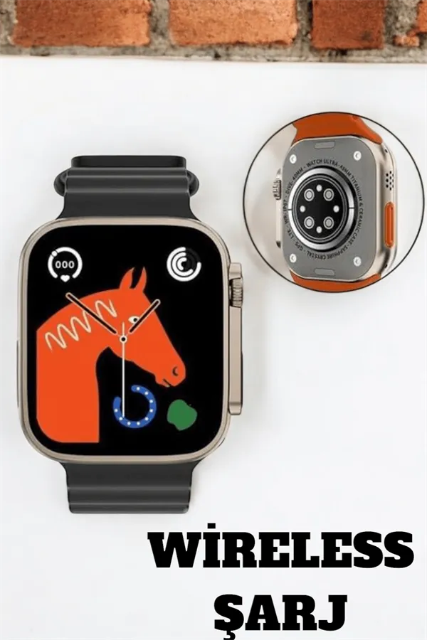 Uyku ve Nabız Takipli, Wireless Şarjlı Akıllı Saat Android ve iOS Uyumlu