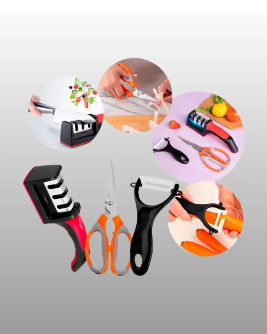 Çok Amaçlı Mutfak Makas Seti – Paslanmaz Çelik ve Ergonomik Tasarım