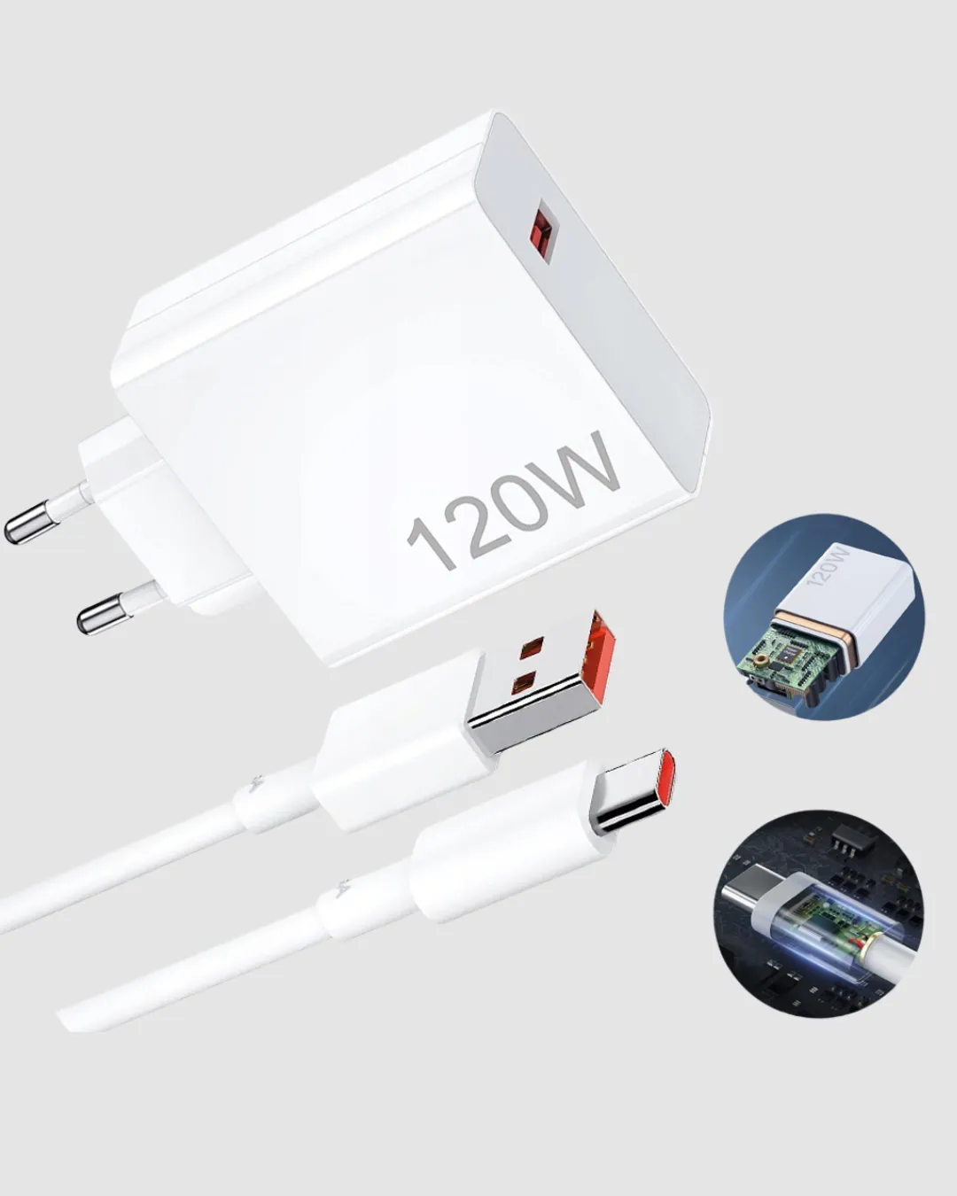 Turbo 120W Hızlı Şarj Cihazı – Kısa Devre ve Akım Koruma Özellikli