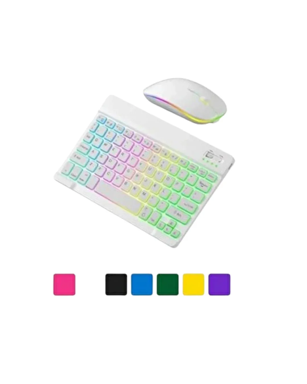 Bluetooth Klavye Mouse Seti Aydınlatmalı Türkçe Q Ergonomik Tasarım