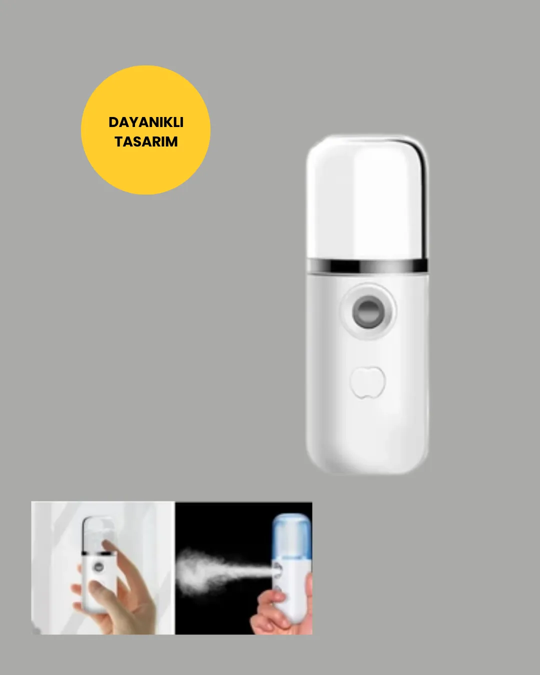 Taşınabilir Şarjlı Buhar Nemlendirici – Kablosuz Akıllı Pro Teknolojili Mini Cilt ve Ortam Nemlendirici