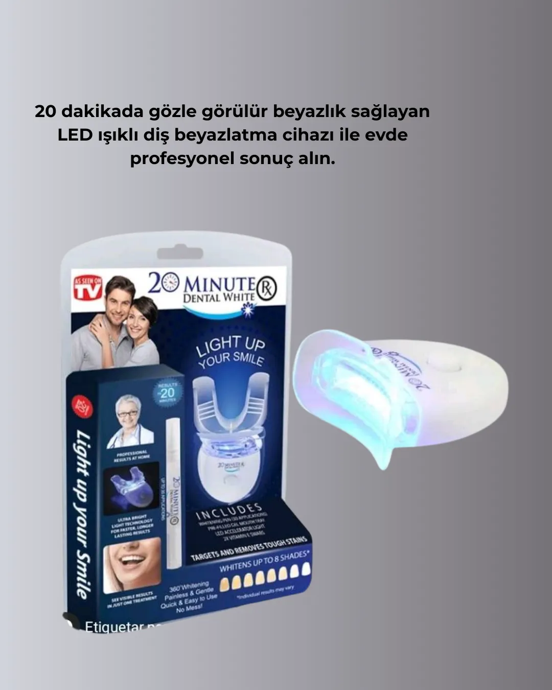 LED Işıklı Profesyonel Diş Beyazlatma Seti