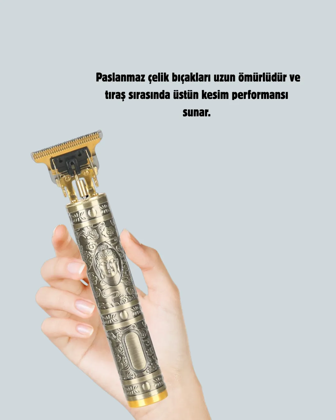 Şarjlı Titanyum Bıçaklı Saç Kesme Makinesi