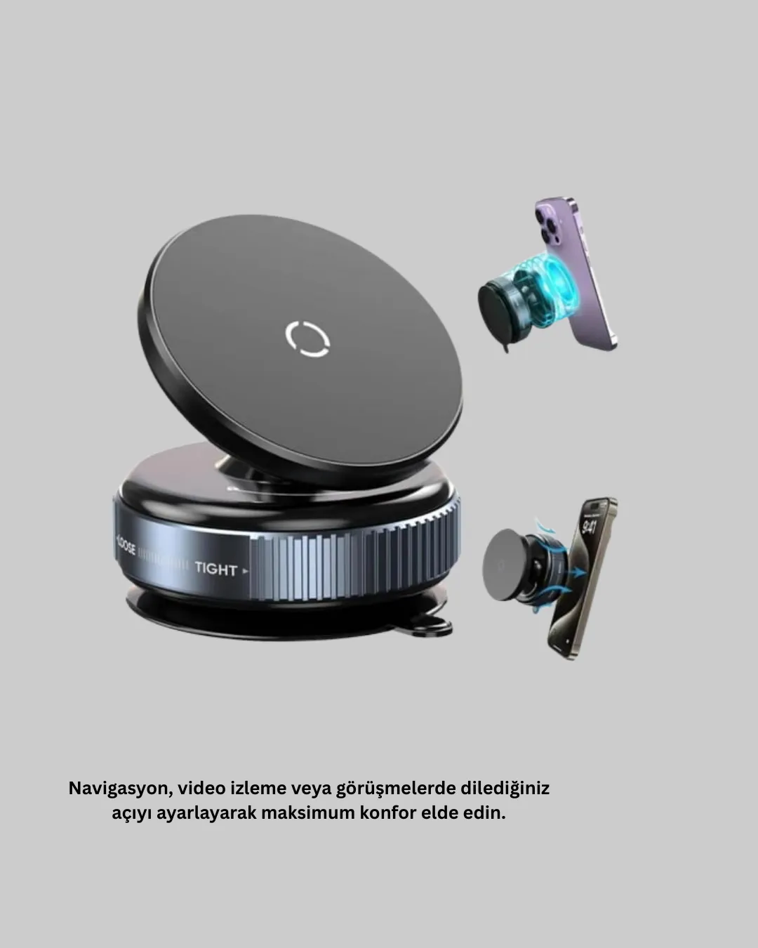 16 Mıknatıslı Araç Telefon Tutucu Kaymaz ve Güvenli