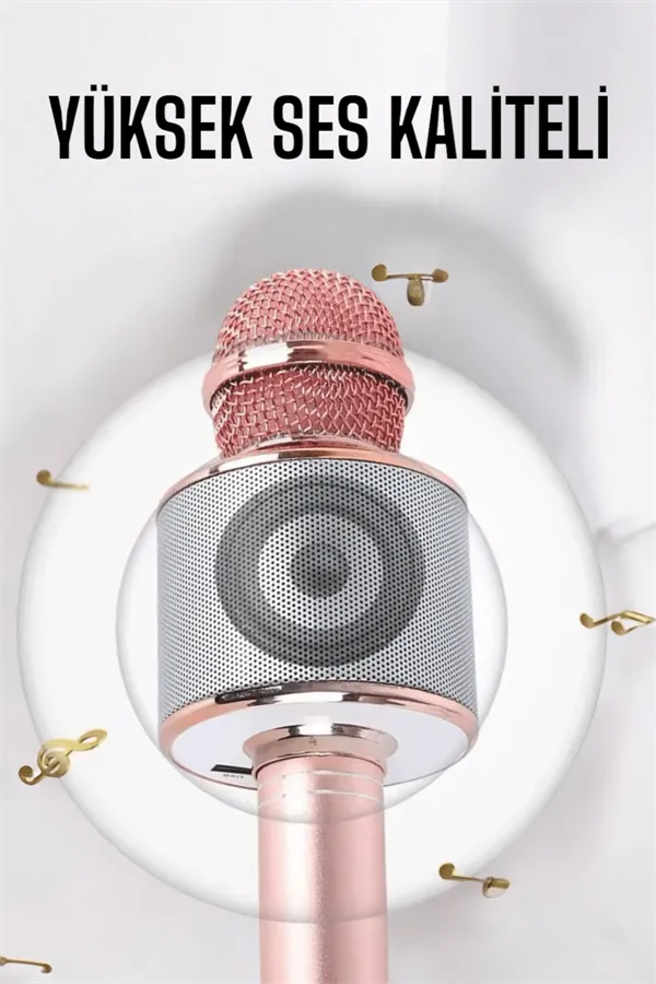 Taşınabilir Bluetooth Karaoke Mikrofon: Hafıza Kart Girişli, Etkileyici Performans