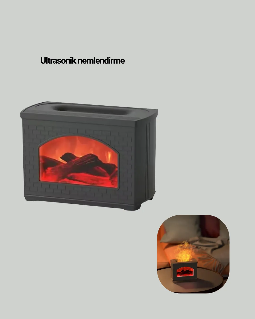 Aromaterapi Uyumlu Ultrasonik Oda Nemlendirici Ayarlanabilir Sis Çıkışlı