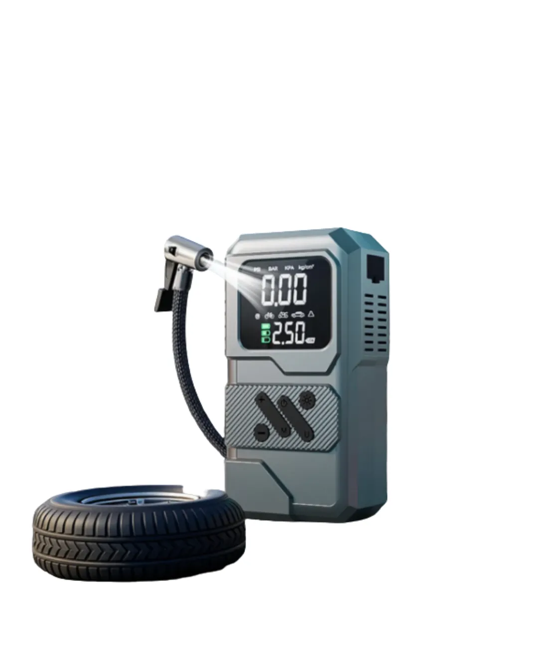 Araçlar İçin Akü Takviye Lastik Şişirme ve Powerbank Cihazı