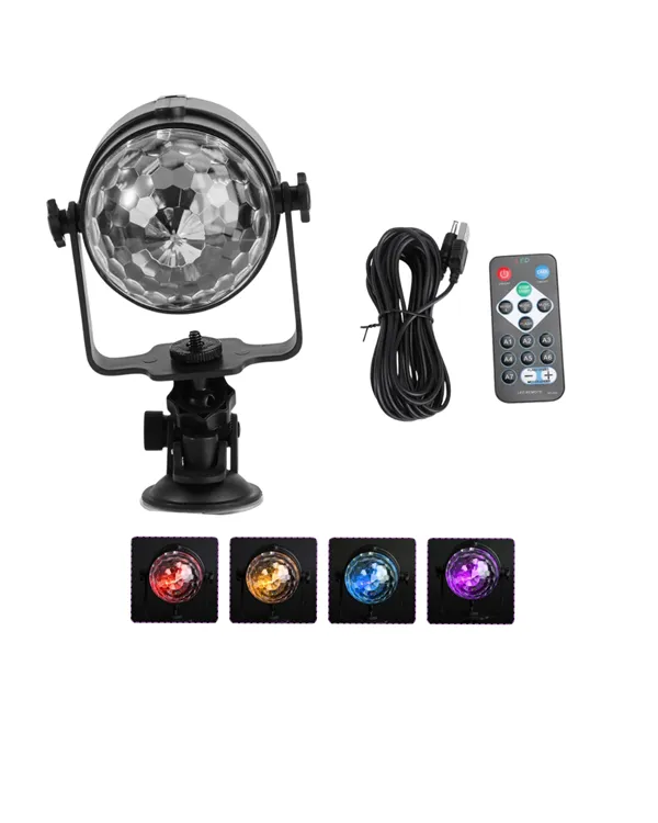 7 Farklı Aydınlatma Modu ve Ses Sensörlü Disko Topu Lambası