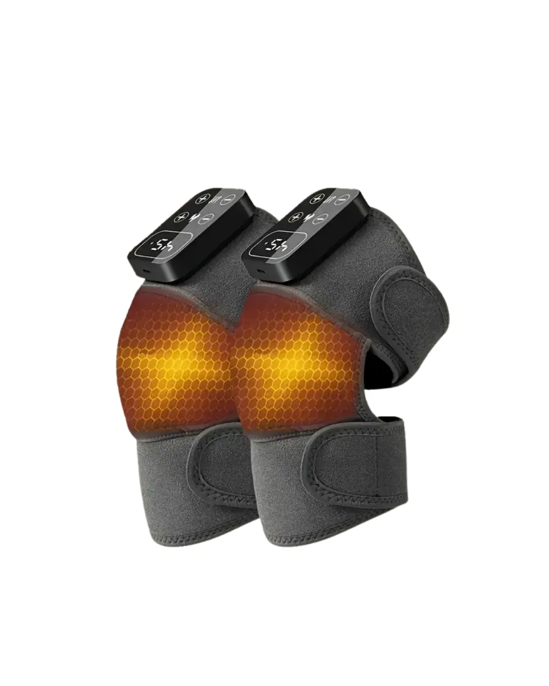 Şarjlı Isıtmalı Diz Omuz Masaj Bandı Titreşimli Eklem Masaj Cihazı 2li Paket