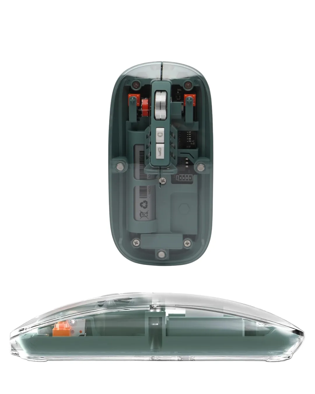 Şeffaf Tasarımlı Bluetooth Kablosuz Mouse Pilli Kullanım