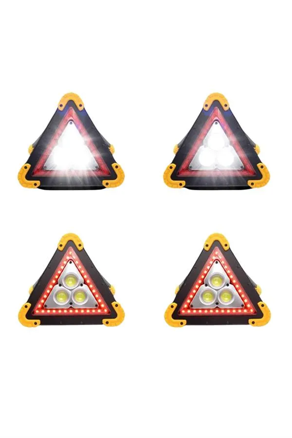 Solar Şarjlı Çok Fonksiyonlu Reflektör Işıklı Ikaz Lambası Acil Durum Reflektörü Acil Durum Uyarı Lambası