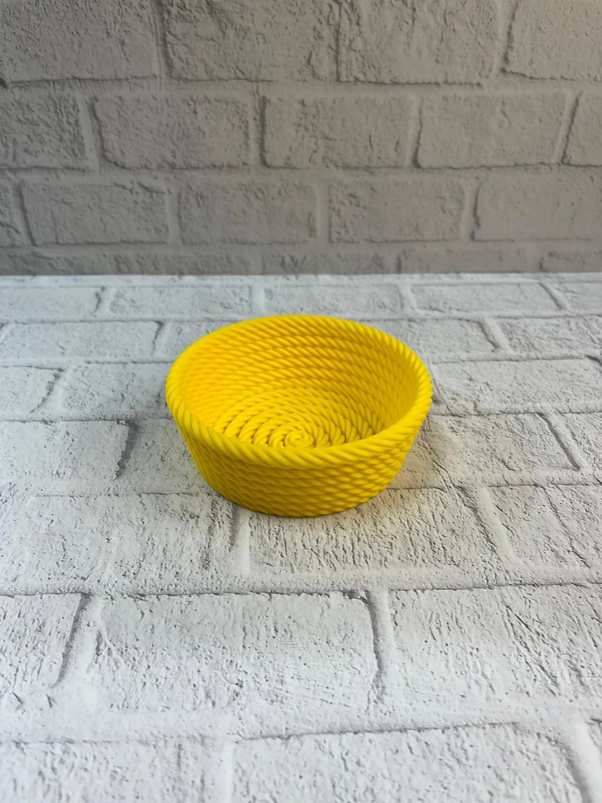 Yuvarlak Çerezlik Sarı Canlı Renkli Dekoratif Sunum Kasesi