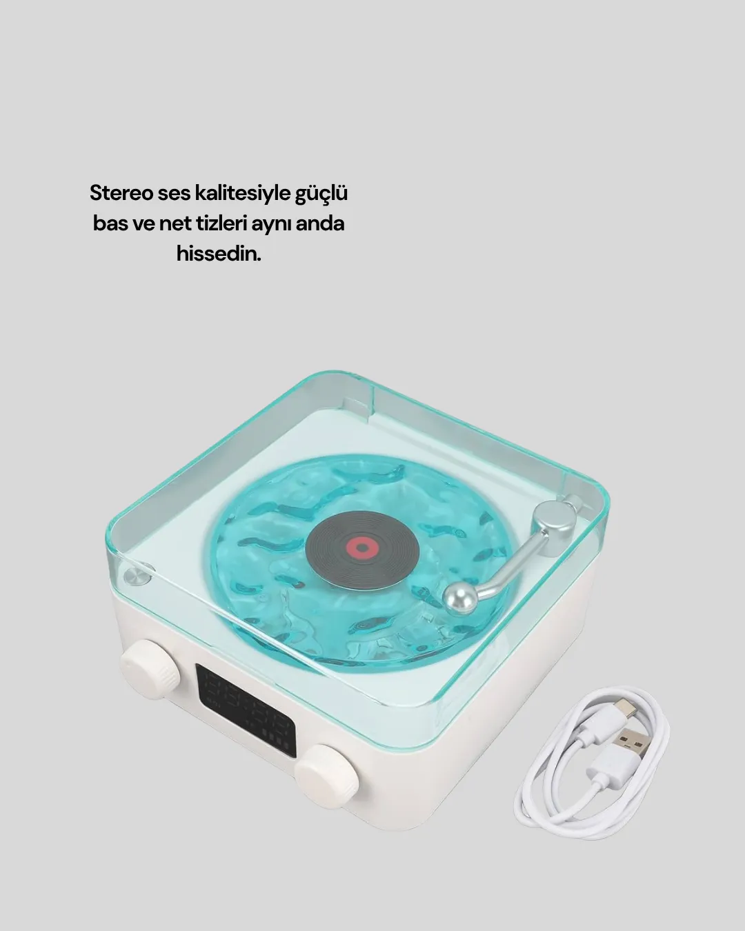 Stereo Sesli Gece Lambalı Bluetooth Hoparlör – Şık Vintage Tasarım