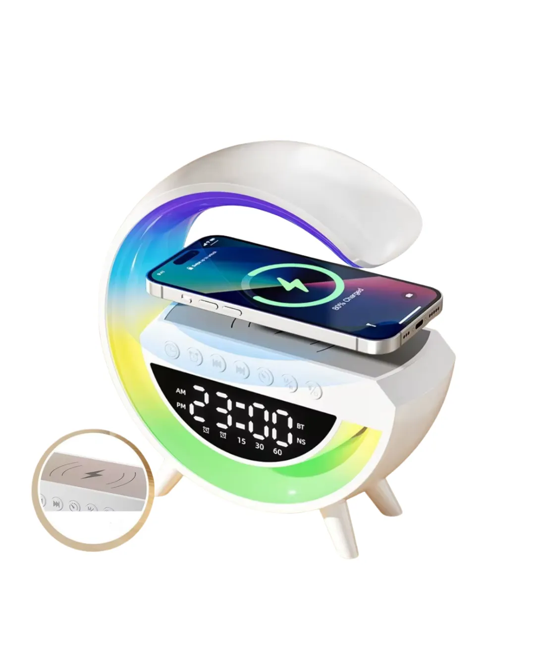 RGB Tasarımlı Bluetooth Hoparlör USB FM AUX Girişli