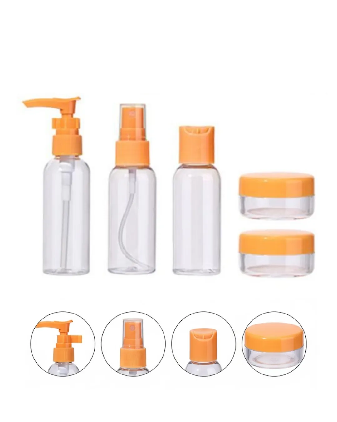 30 ml 5’li Seyahat Şişesi Seti Çantalı Kozmetik Organizer