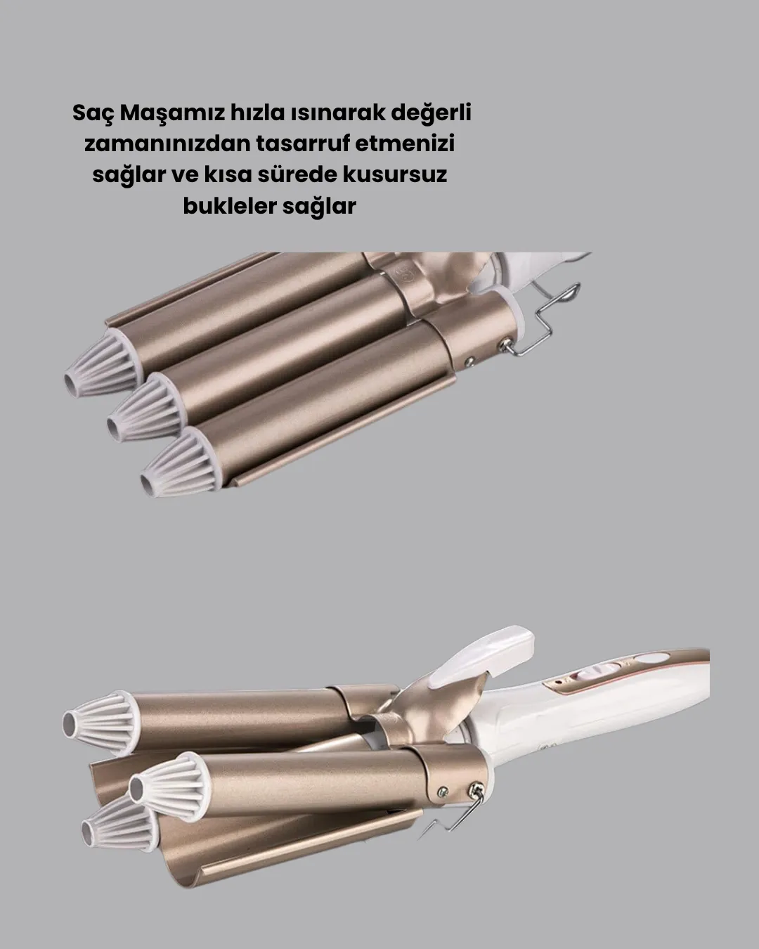 Ayarlanabilir Isı Ayarıyla Profesyonel Bukle Maşası – Hızlı ve Nazik Şekillendirme