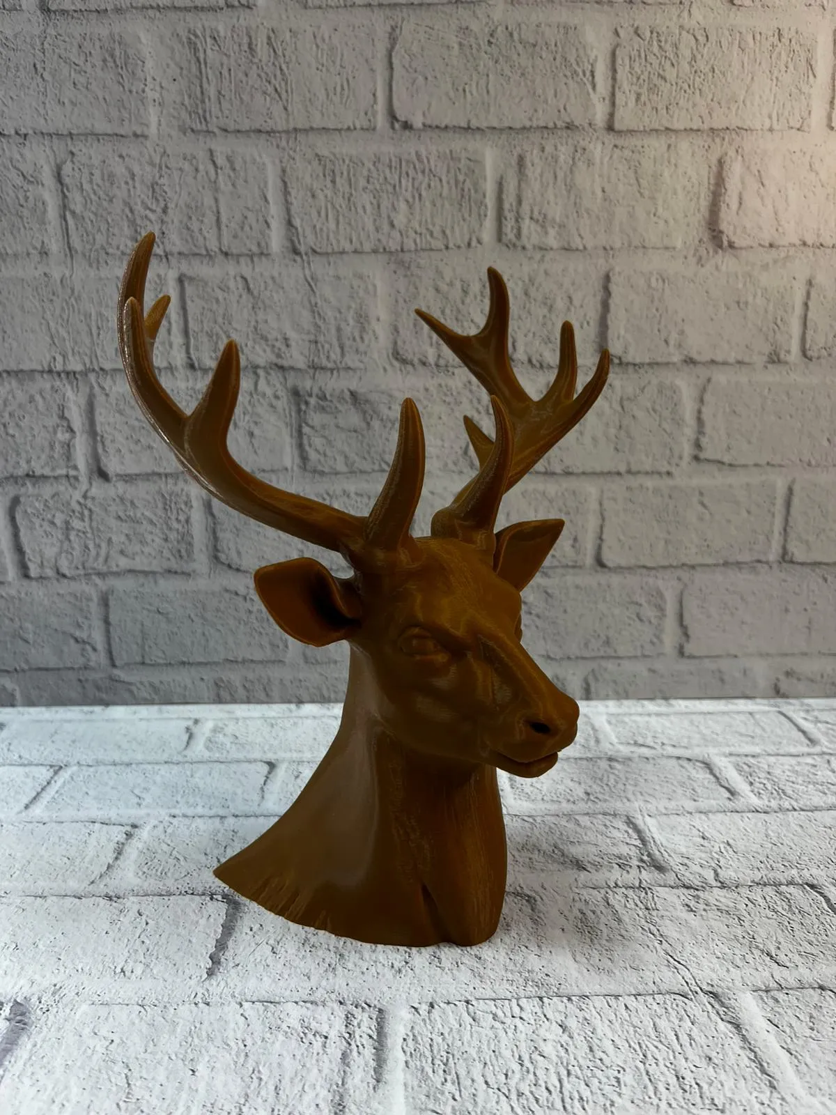 Dekoratif Kahverengi Geyik Biblo Salon ve Raf Dekoru