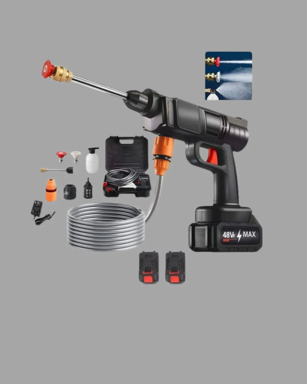 TEK BATARYALI 48V Şarjlı Basınçlı Yıkama Makinesi