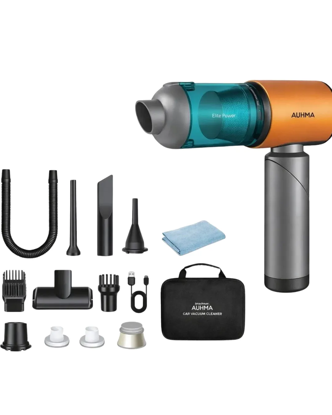 Araç İçin El Tipi Süpürge Güçlü Motor ve Uzun Pil Ömrü