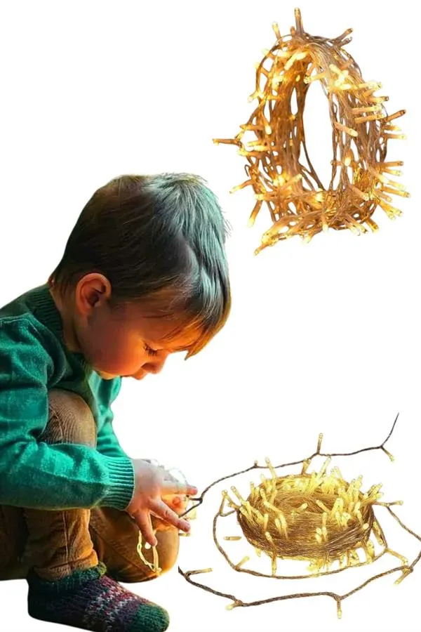 10 Metre Günışığı Led Işık Fişli Dekoratif Sarı Ton Aydınlatma 3 Modlu Led Şerit