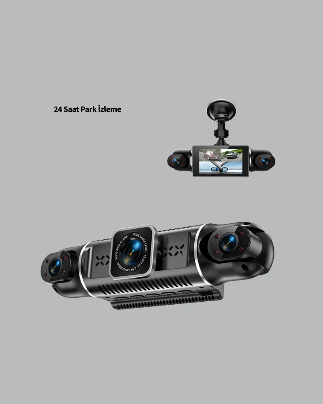 GPS’li 4 Kameralı Araç İç Dış Kayıt Sistemi 1080P WiFi Destekli
