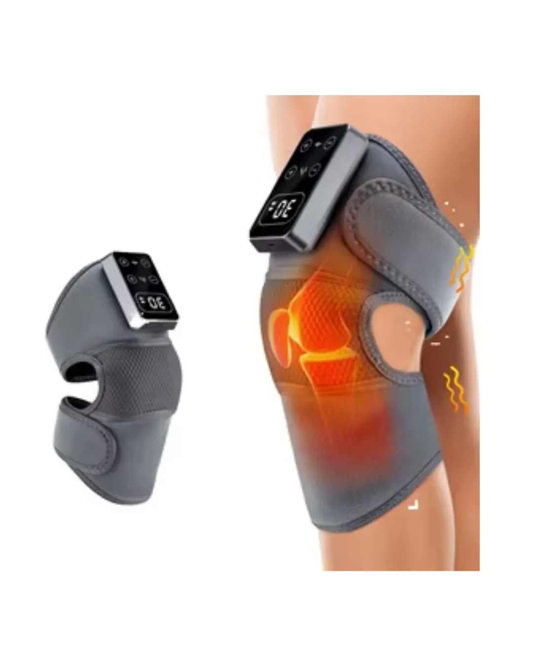 Isı Kontrollü Titreşimli Diz Omuz Masaj Dizlik Seti Kablosuz 2 Adet