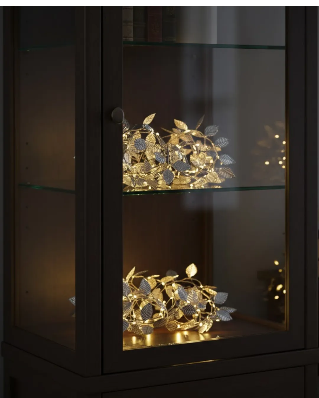 Dekoratif Gümüş Yaprak LED Aydınlatma Pilli Şık Ortam Işığı