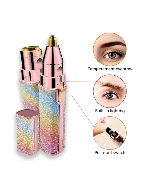 Paslanmaz Çelik Bıçaklı USB Epilatör – Kaş, Üst Dudak ve Çene Tüy Temizleyici