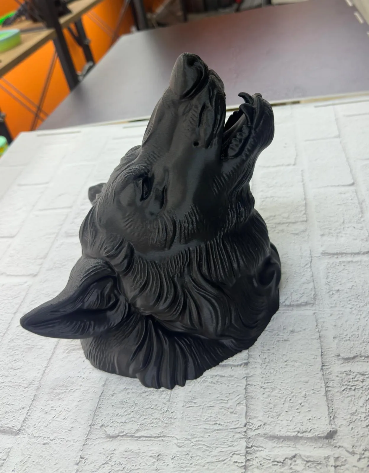 3D Siyah Ayı Başı Duvar Süsü Özel Tasarım Dekoratif Heykel 25x19 cm