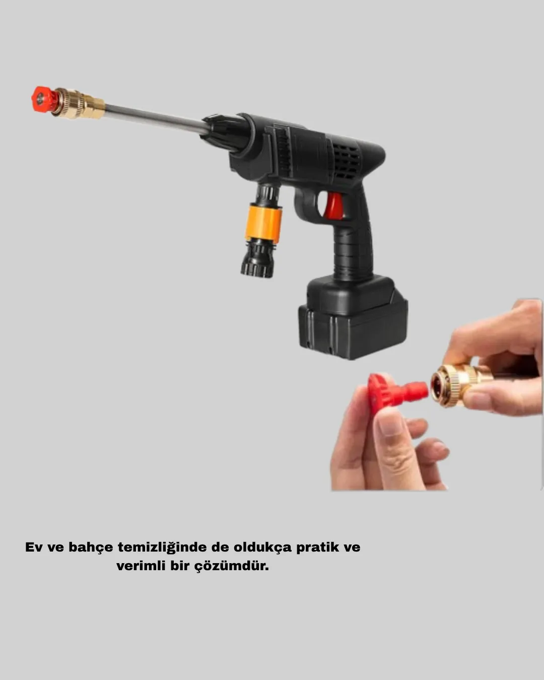 Akülü Araba Yıkama Makinesi 21V Güçlü Basınçlı ve Çift Akülü Taşınabilir