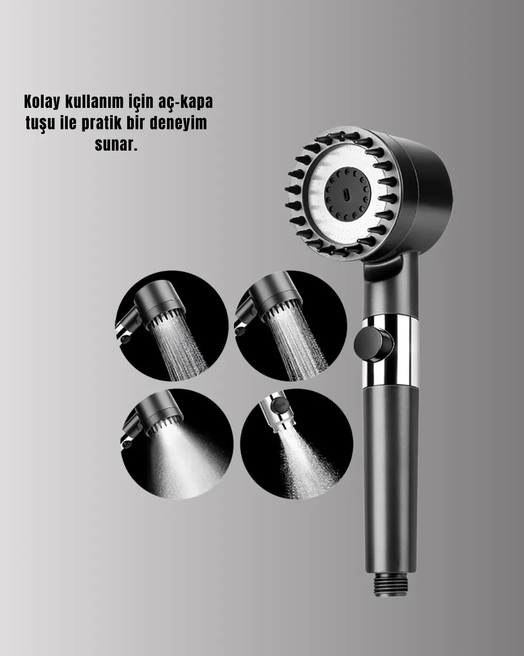 Banyo İçin Filtreli Duş Başlığı Pratik Kullanım