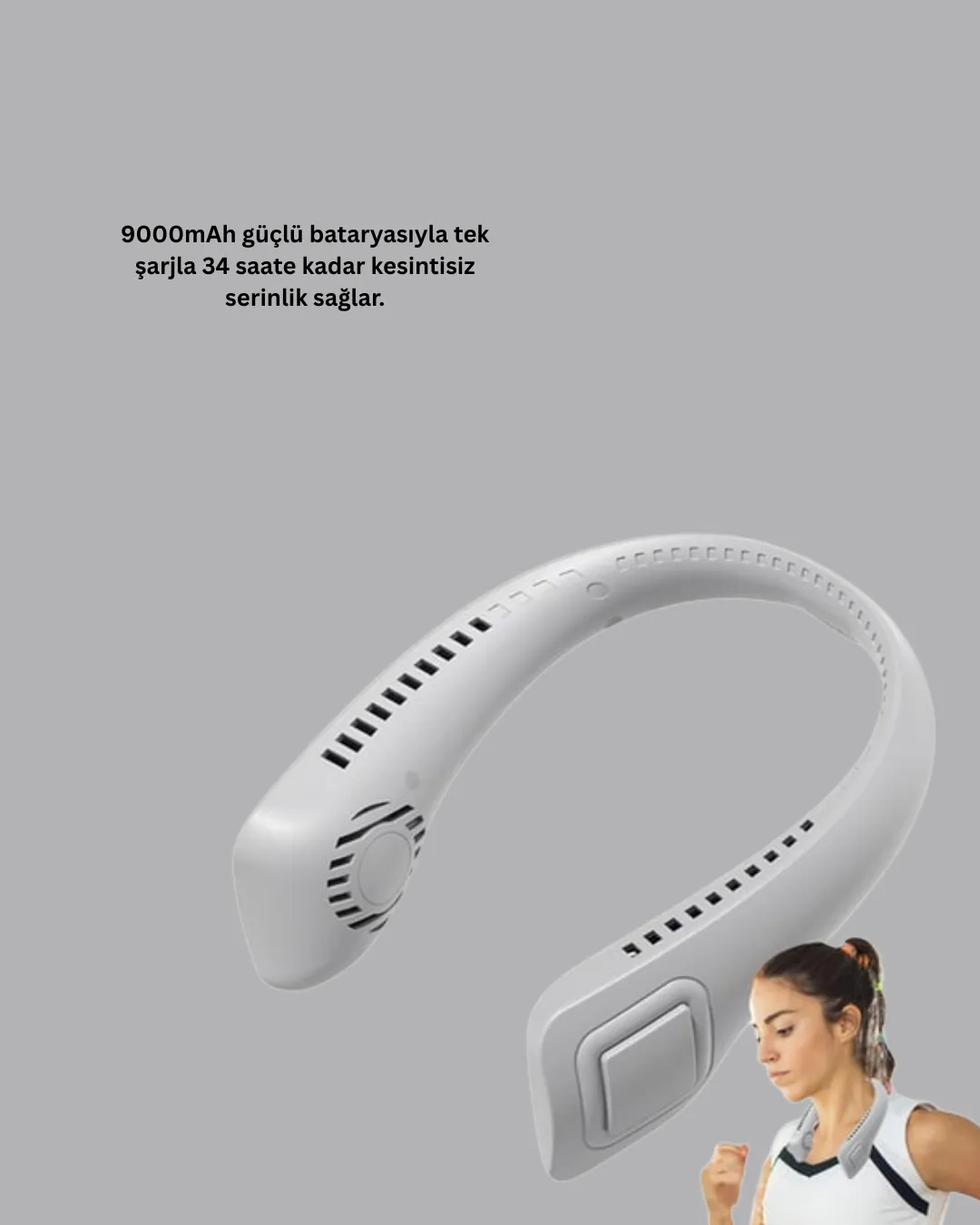 Bıçaksız Güvenli Tasarımlı Sessiz Boyun Fanı