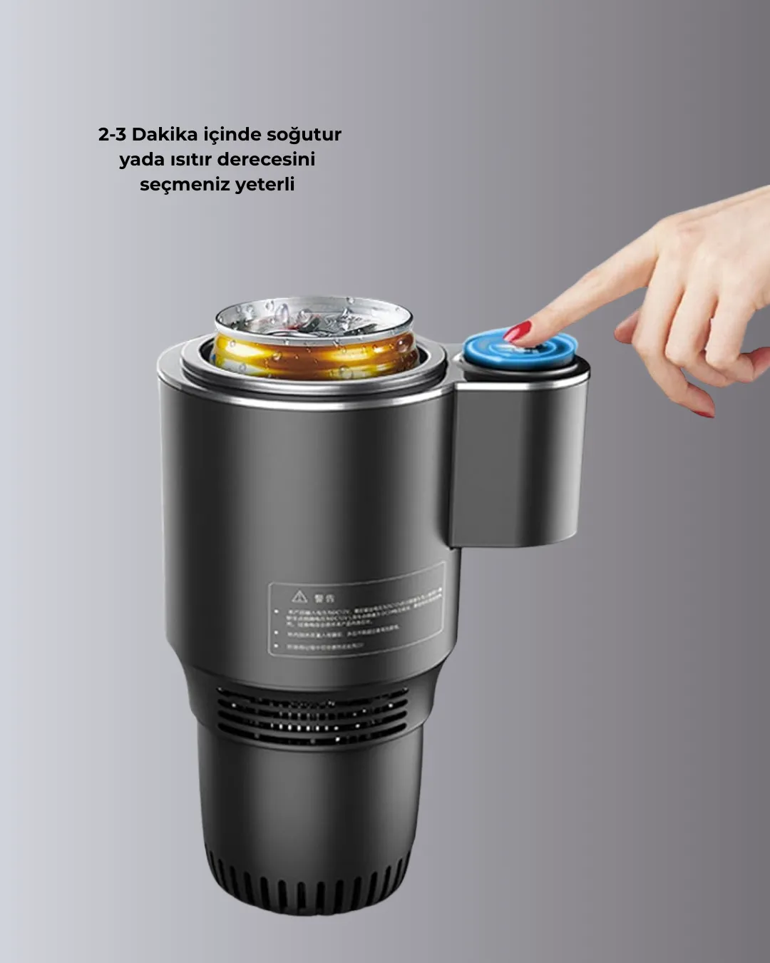 Araba Bardaklığı Isıtma Soğutma Ayarlı Çakmak Girişli Akıllı Model