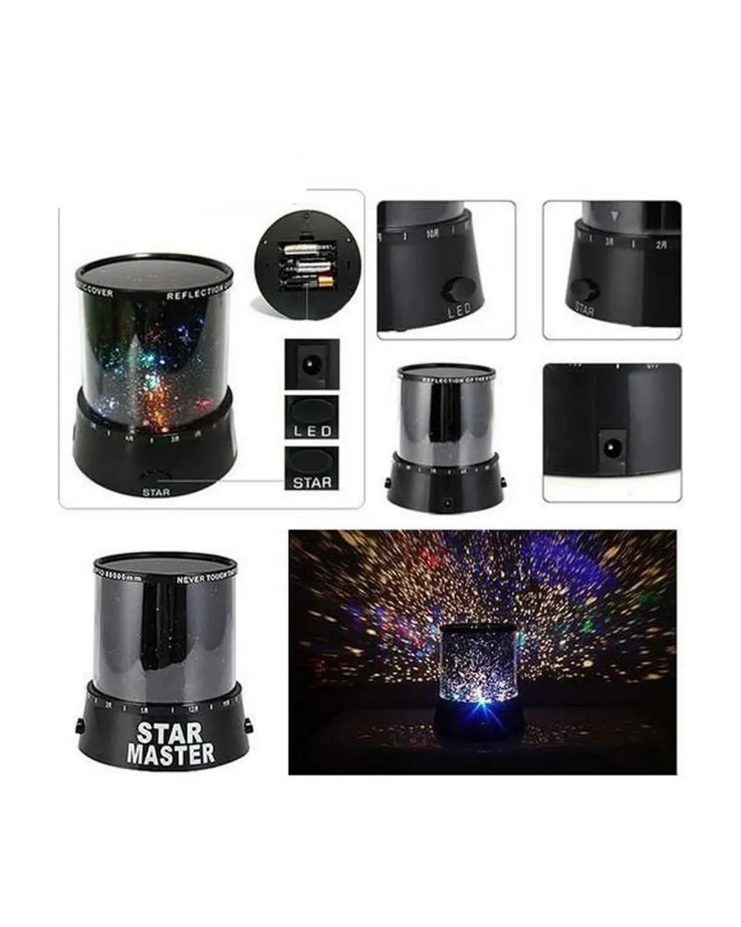 LED Yıldız Projeksiyon Lambası Romantik Oda Atmosfer Işığı