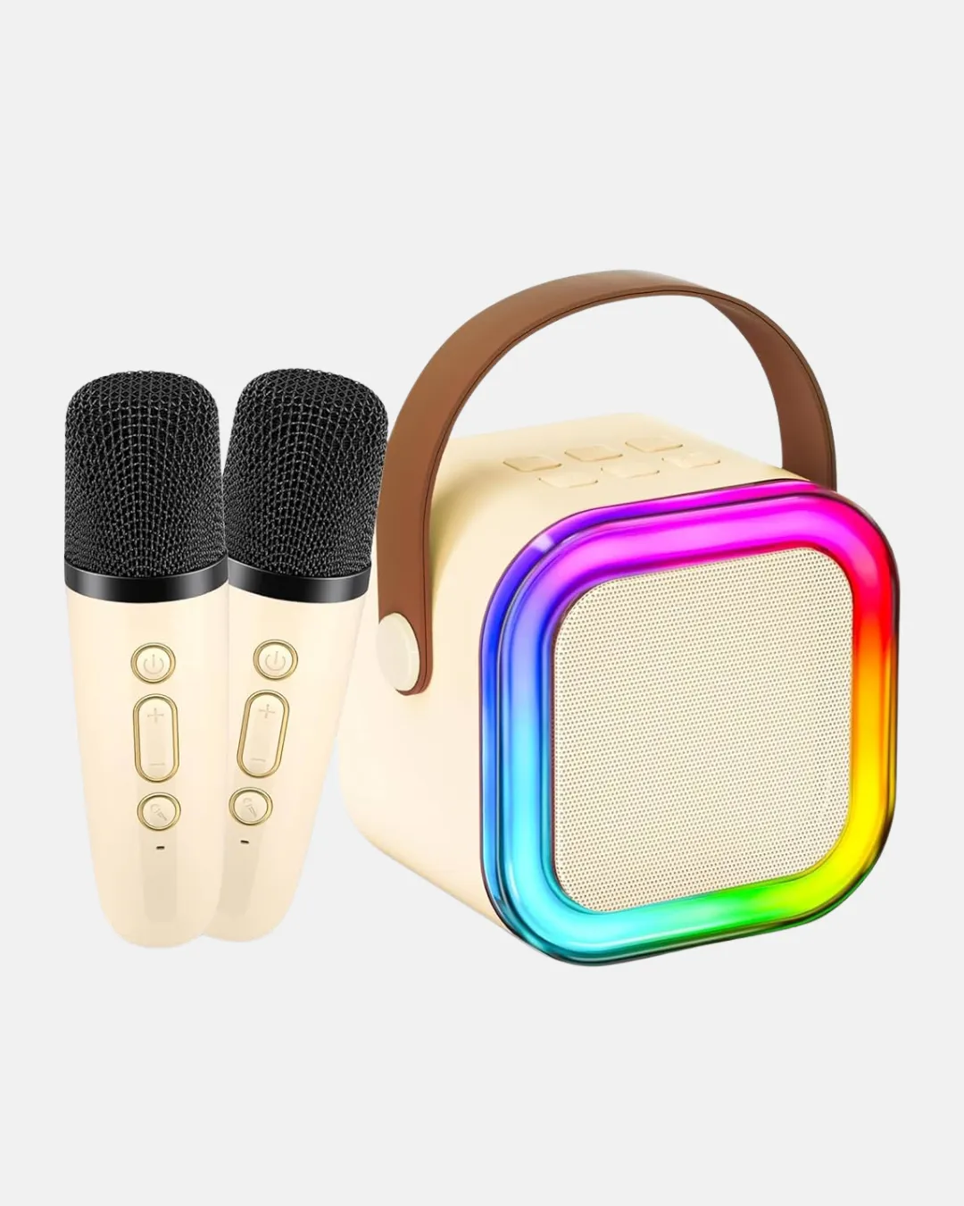 Bluetooth Karaoke Hoparlör Renkli LED Işıklı ve Type-C Şarjlı