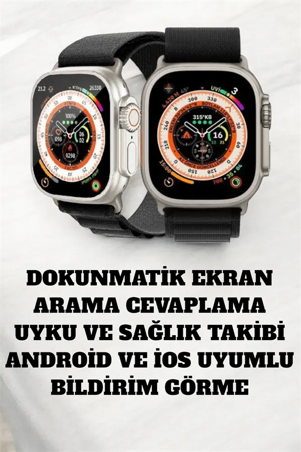 49MM Ekranlı, Kan Basıncı ve Adımsayar Özellikli Bluetooth Akıllı Saat