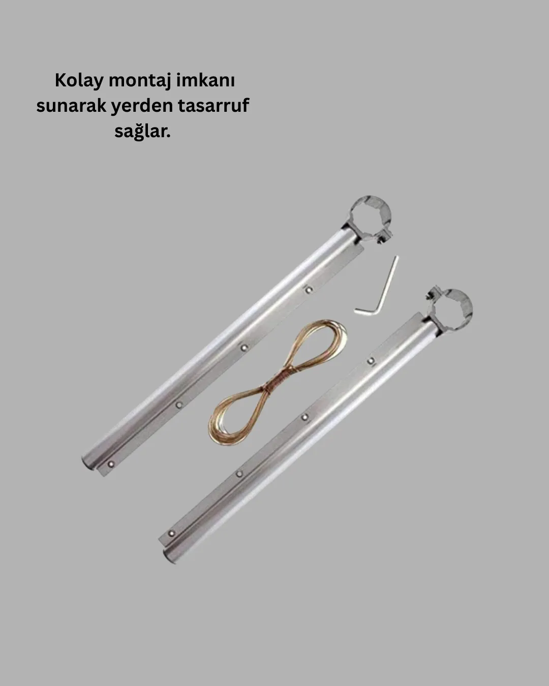 Kare Küpeşte Uyumlu Balkon Çamaşır Askısı 25x60 cm Beyaz Pratik