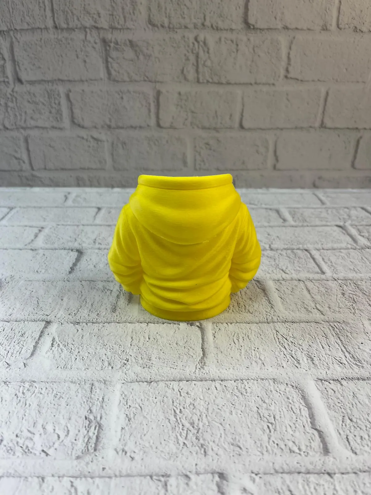 Dekoratif Sarı Hoodie Kalemlik 10x10 cm