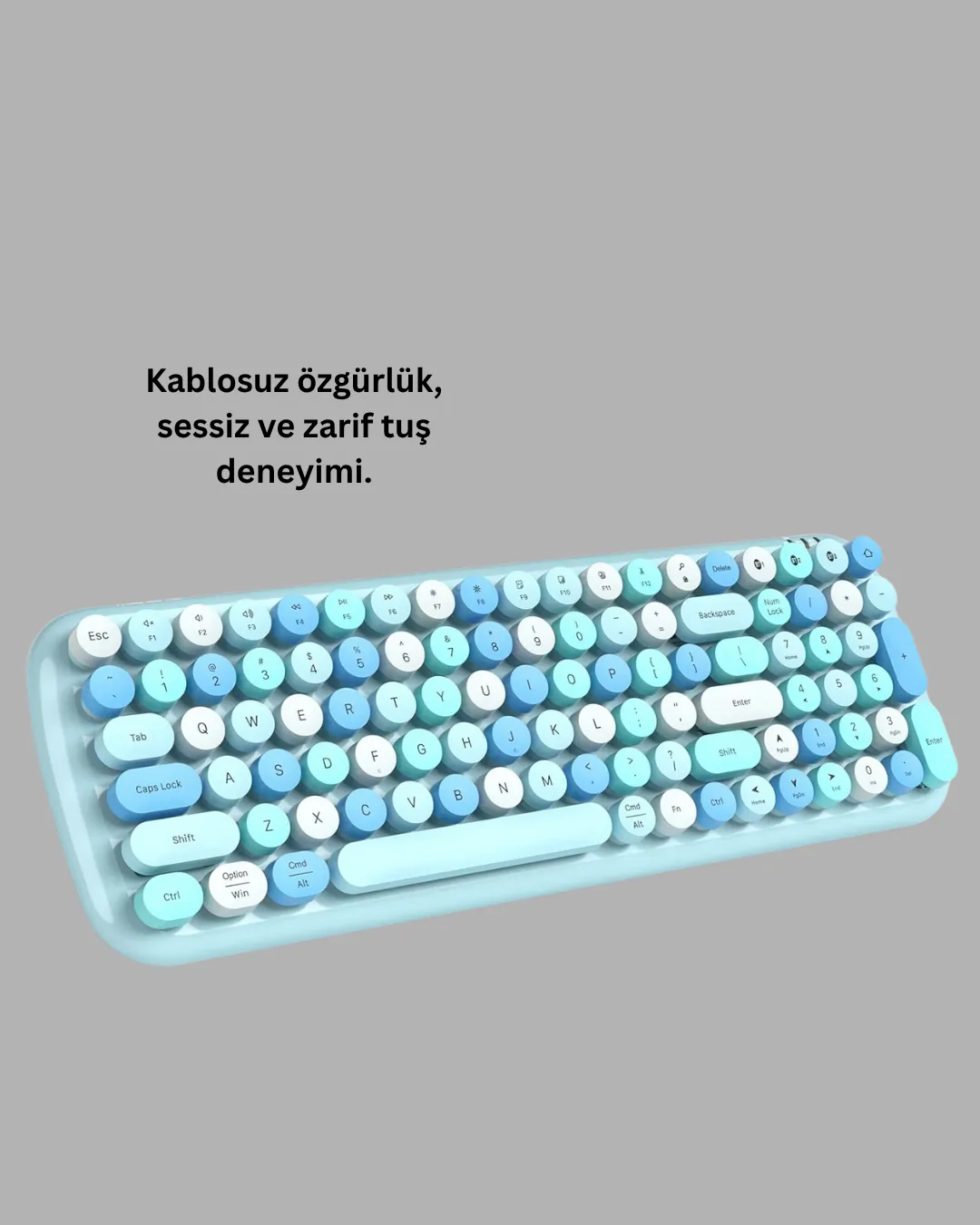 Kablosuz Klavye Mouse Seti mavi